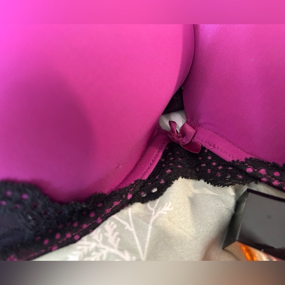 Elegant Purple Lace Trim Bra - Picture 10 of 10